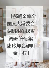 郝明金率全国人大常委会调研组在我省调研 许勤梁惠玲拜会郝明金一行