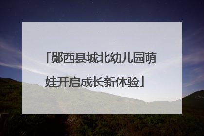 郧西县城北幼儿园萌娃开启成长新体验