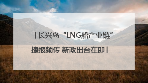 长兴岛“LNG船产业链”捷报频传 新政出台在即
