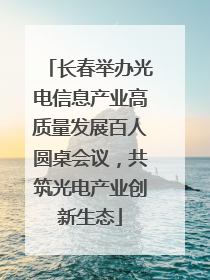长春举办光电信息产业高质量发展百人圆桌会议，共筑光电产业创新生态