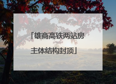 雄商高铁两站房主体结构封顶