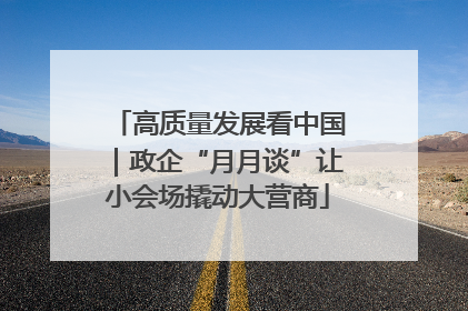 高质量发展看中国｜政企“月月谈”让小会场撬动大营商