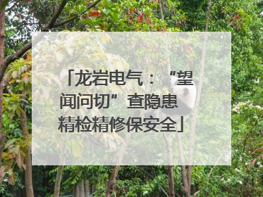 龙岩电气：“望闻问切”查隐患 精检精修保安全