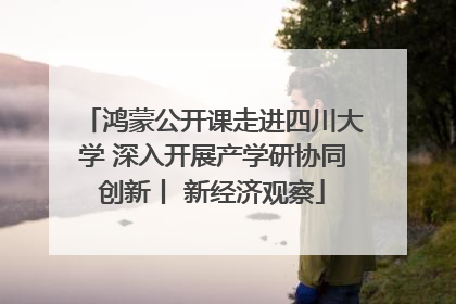 鸿蒙公开课走进四川大学 深入开展产学研协同创新丨 新经济观察