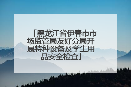 黑龙江省伊春市市场监管局友好分局开展特种设备及学生用品安全检查