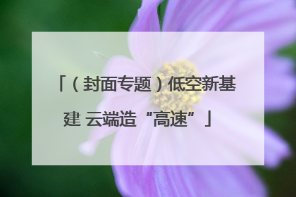 （封面专题）低空新基建 云端造“高速”