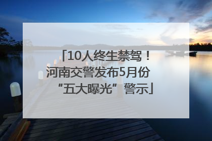 10人终生禁驾！河南交警发布5月份“五大曝光”警示