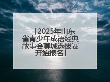 2025年山东省青少年成语经典故事会聊城选拔赛开始报名