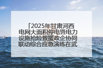 2025年甘肃河西电网大面积停电暨电力设施抢险救援政企协同联动综合应急演练在武威成功举行