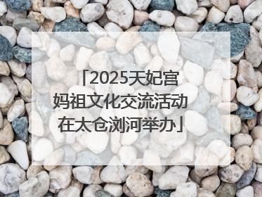 2025天妃宫妈祖文化交流活动在太仓浏河举办