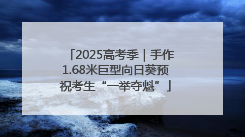 2025高考季｜手作1.68米巨型向日葵预祝考生“一举夺魁”