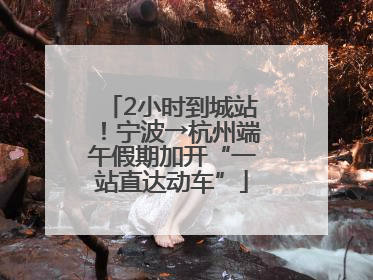 2小时到城站！宁波→杭州端午假期加开“一站直达动车”