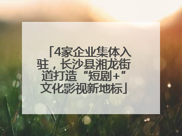 4家企业集体入驻，长沙县湘龙街道打造“短剧+”文化影视新地标